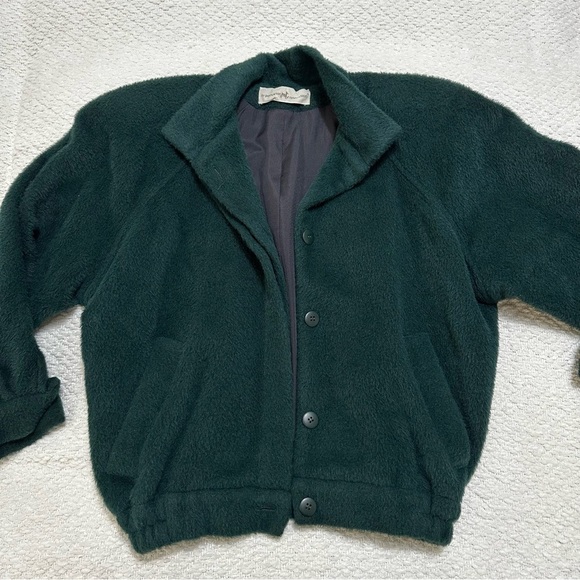 The Peruvian Connection Alpaca & Wool Dark Green Jacket Vintage - Picture 4 of 13